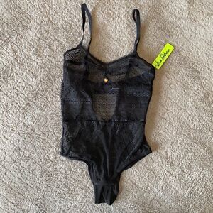 NWTs Sam Edelman Black Lace Sexy Bodysuit Size Small